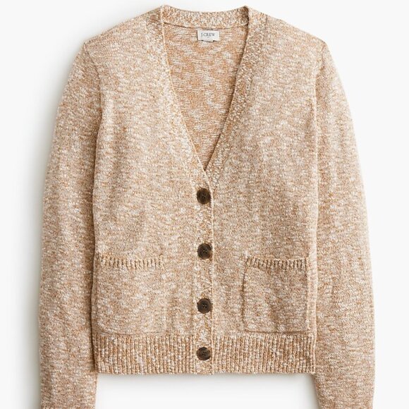 J. Crew Women's Beach cardigan sweater Bright Cantaloupe 2X - Picture 1 of 6